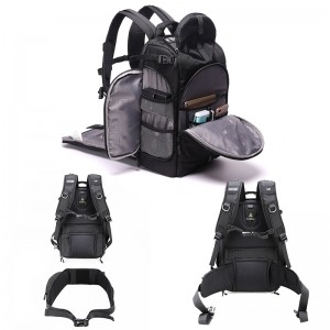 Diat TH550 New Designed black waterproof DSLR camera tripod backpack large capacity camera laptop bag